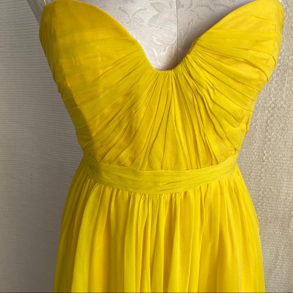 Y2K S Silk Hollywood Dress Cocktail Midi Strapless - Picture 2 of 8